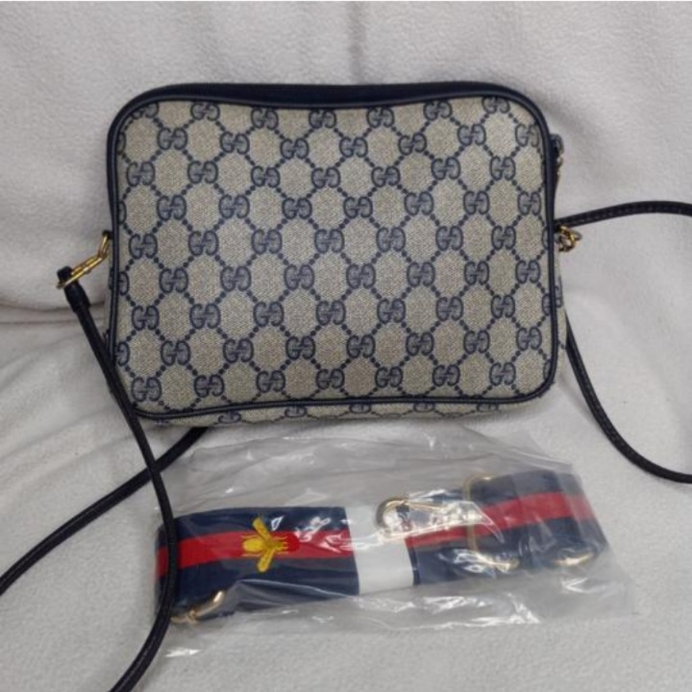 Authentic Vintage Gucci GG Monogram Supreme Clutch Fanny Bum Waist Belt Bag - Picture 5 of 12